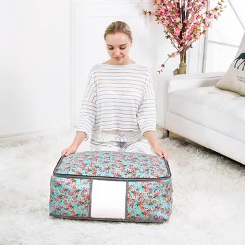 

Beautiful Thickening Oxford cloth quilt bag gradual change printing belt storage bag free shipping