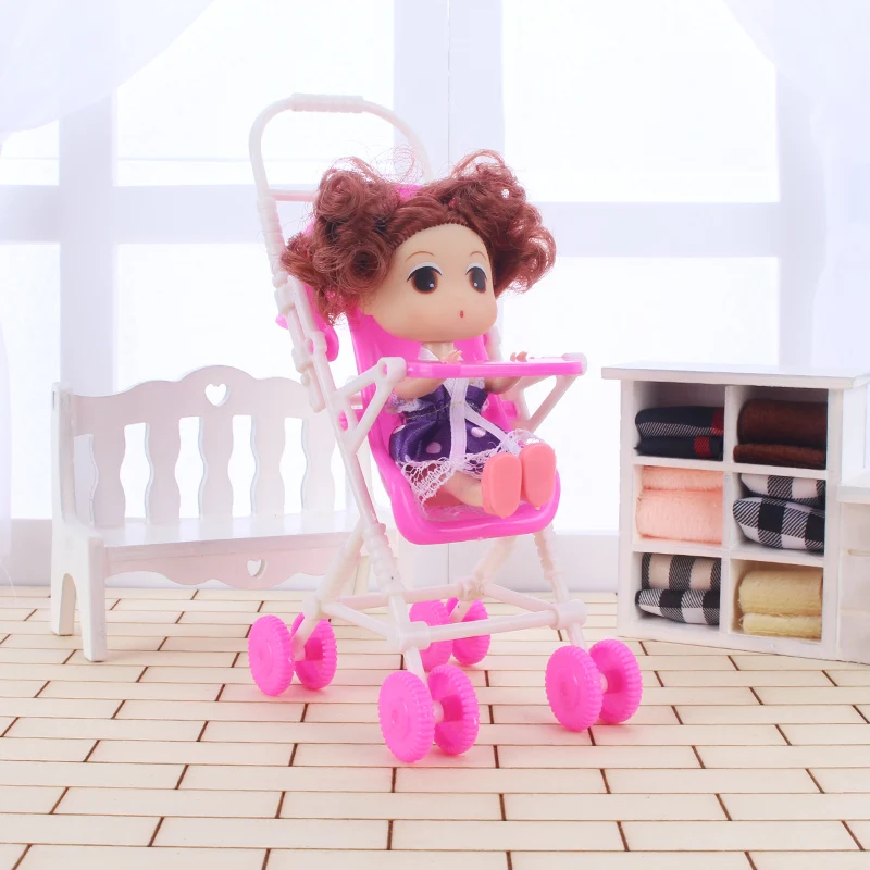 Pink Baby Stroller for Doll Toy Infant Kids Carriage