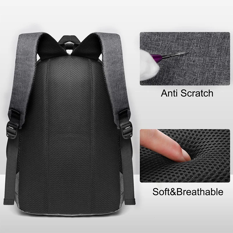 Backpack Men Large Capacity USB Charging Anti Theft Teenager Waterproof Travel Laptop Back pack For Women Men Bagpack mochila (2)
