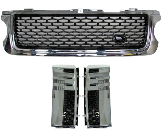 3 шт Высокое качество Передняя средняя решетка с боковыми вентиляционными отверстиями Комплект L322 опции для Land Rover Range Rover Vogue 2010-2013 год - Цвет: 2
