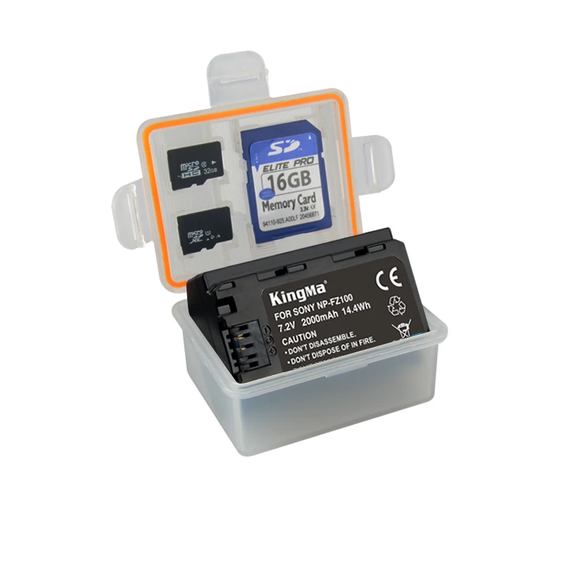 KingMa 5 шт. NP FZ100 NPFZ100 пластиковый чехол держатель для Alpha a9 A7R 3 III A7 MARK батарейный