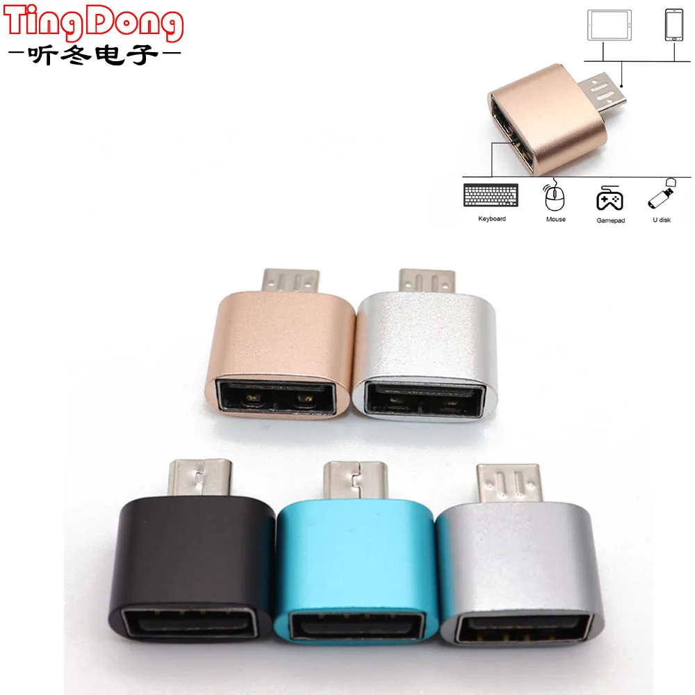 Micro USB OTG адаптер штекер к USB 2,0 гнездовой разъем для samsung для Xiaomi для huawei Android MicroUSB OTG конвертер адаптер