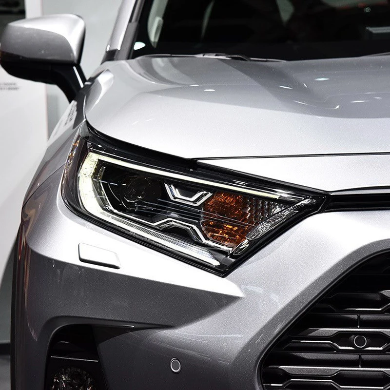 2 шт. Chrome внешние аксессуары передняя фара Свет Лампы крышки Накладка для Toyota RAV4