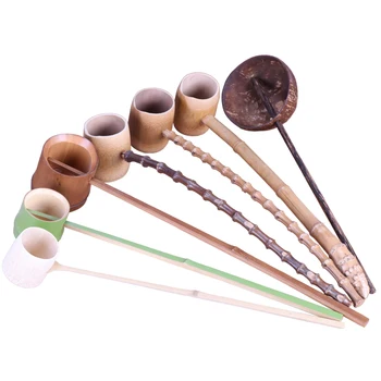 

Wooden Water Scoop Long Handled Spoon Cooking Tools Colher Tableware Kitchenware Japanese Soup Spoon Ladle Water Bailer