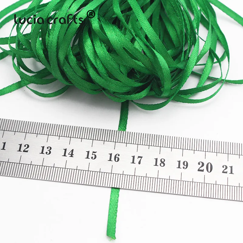 3 мм разные цвета на выбор рождественские атласные ленты для упаковки одежды DIY отделка ленты материалы аксессуары 20y/лот Q0702