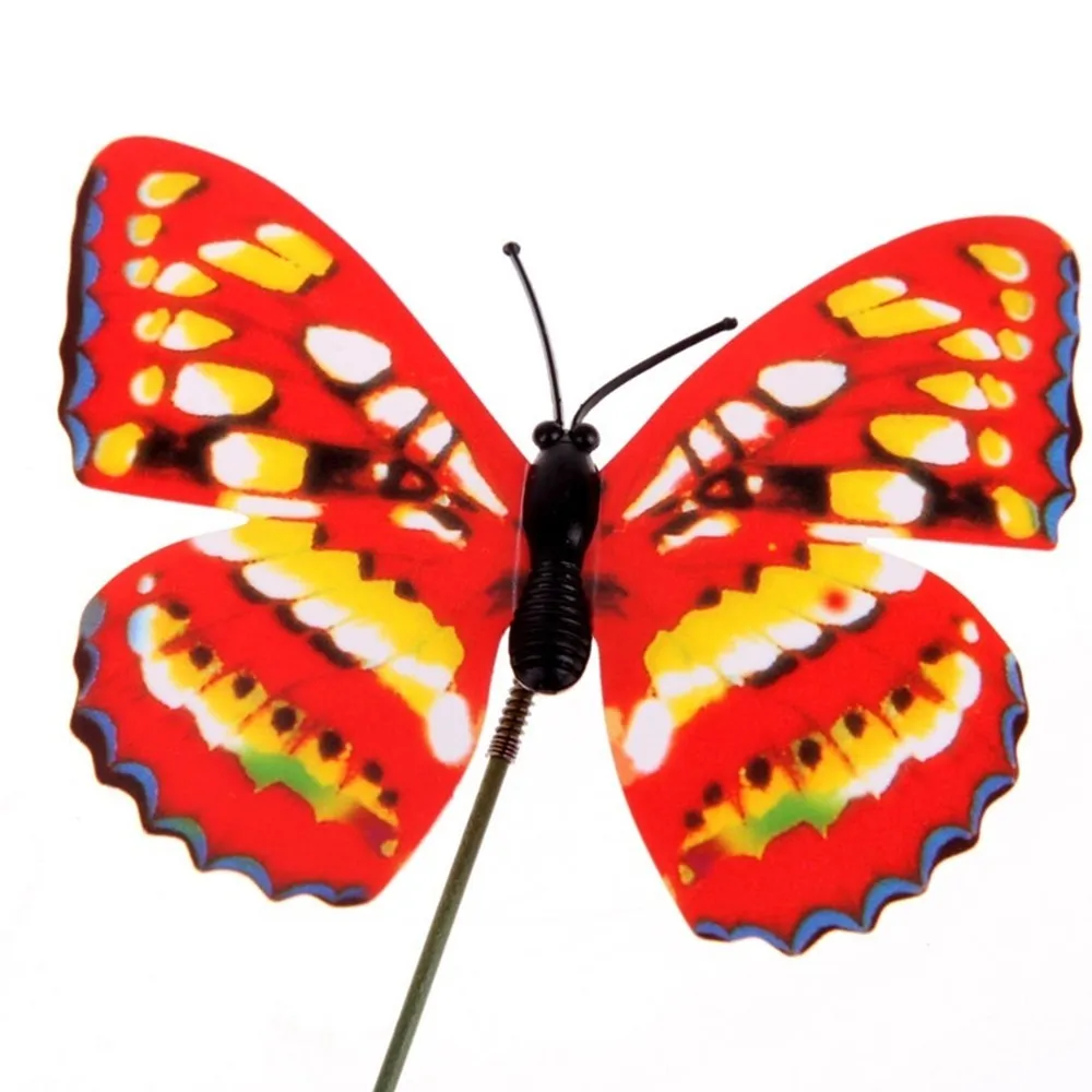 20 штук Творческий Дизайн 3D моделирование сад бабочек украшения аксессуары Home Красочный цветочный горшок украшения бабочка декор