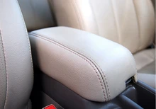 Del Cuoio genuino di Protezione Pad Box Bracciolo Copertura per MITSUBISHI Lancer Center Console Bracciolo Copertura del Cuoio DELL’UNITÀ di elaborazione Beige Grigio Nero