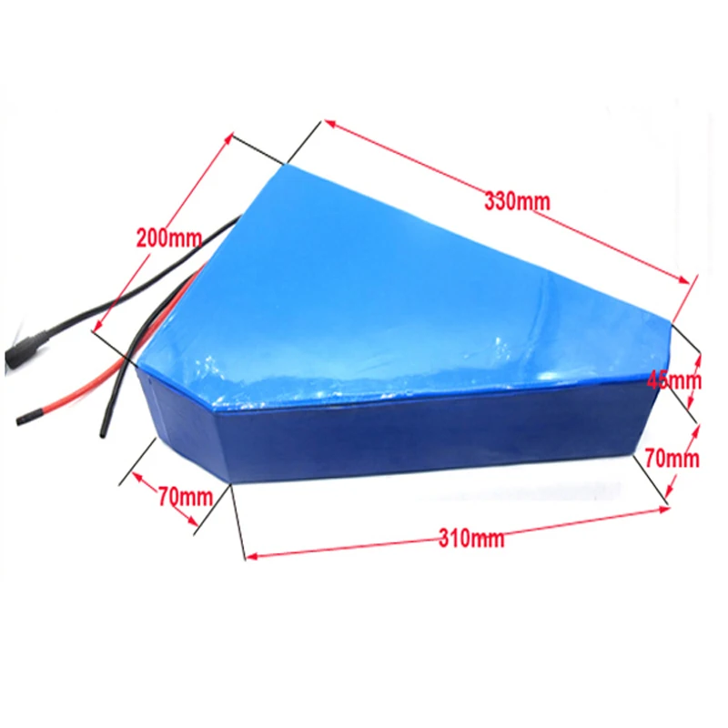 Cheap Triangle style 3000W 60V 25AH Electric Bicycle Battery 60VLithium Battery 60V 25AH E-bike battery  BMS  charger 5