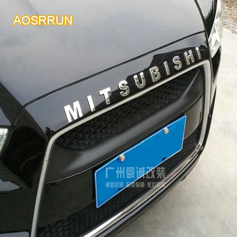 AOSRRUN 2010 2018 For Mitsubishi outlander pajero Engine Hoods 3D stick car accessories for For Mitsubishi