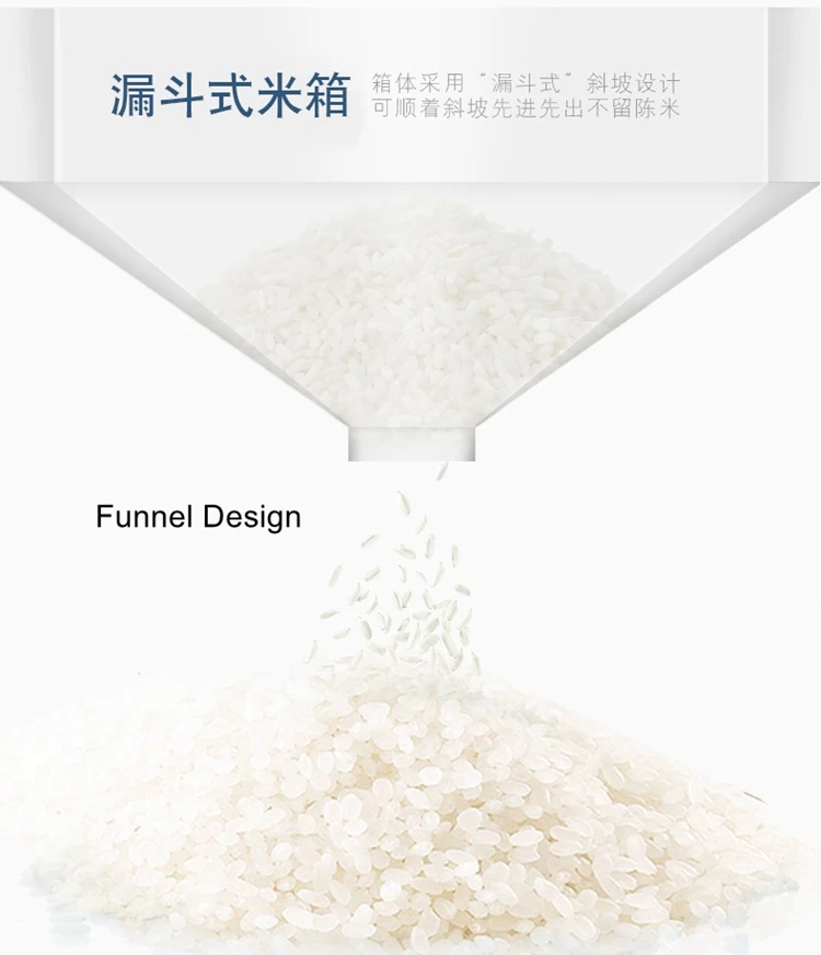 Измеряемый запечатанный ящик для хранения риса зерновые злаки бобовый измеритель баррель влагостойкий герметичный контейнер для риса 10 кг бытовой рисовой баррель