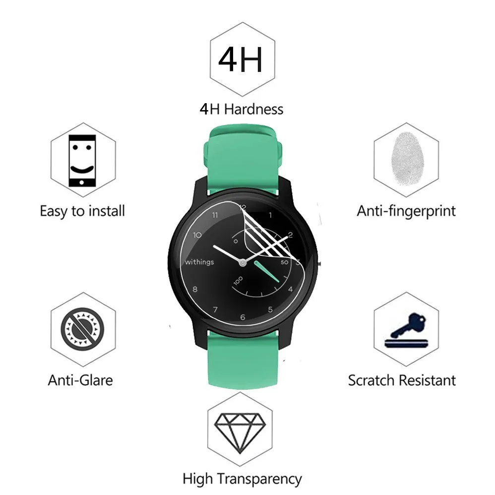 3 шт полный охват Мягкий ТПУ протектор экрана для Withings движение отслеживания активности часы Защита ЖК-экран ясный
