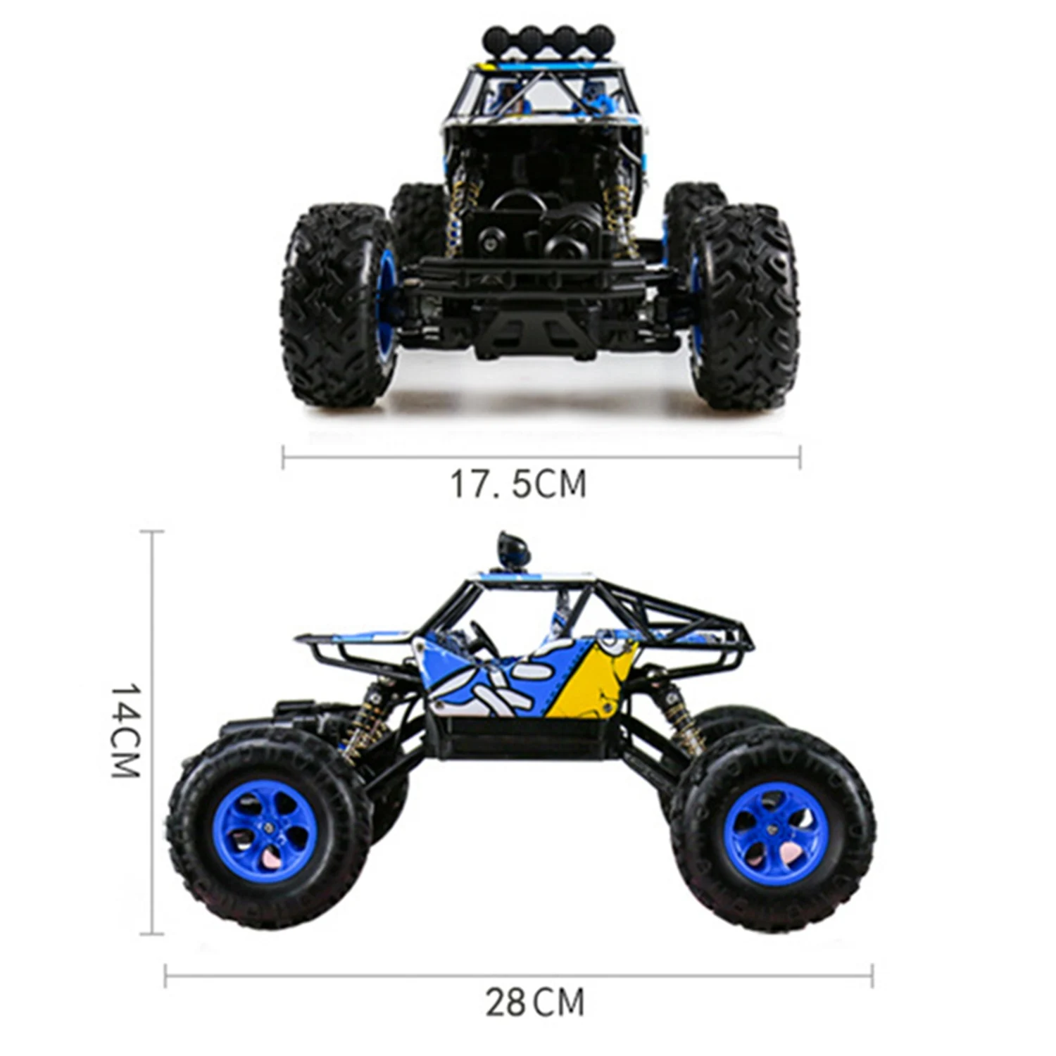 1/16 2,4 Ghz сплав корпус Rock Crawler 4Wd двойные двигатели внедорожный пульт дистанционного управления Rc багги Bigfoot скалолазание автомобиль игрушки