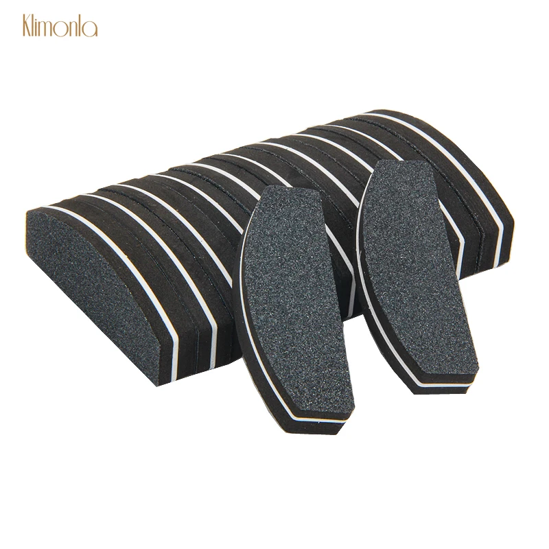

40pcs Mini Nail File Blocks For Manicure 100/180 Sanding Polish Strips Black Boat Pedicure Sanding Nail Art Tools For DIY