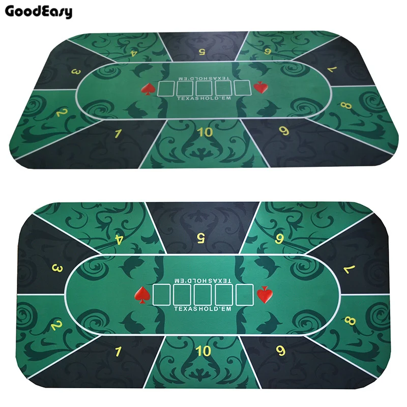 180*90cm Suede Rubber Texas Hold'em Casino Poker Tablecloth Board Game Deluxe High Quality Table Cloth with Flower Pattern