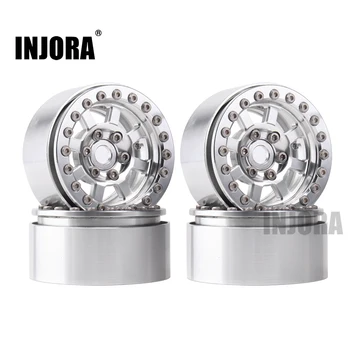 

4Pcs Silver Metal 1.9 Inch Beadlock Wheel Rim for 1:10 RC Crawler Axial SCX10 90046 90047 AXI03007 TAMIYA CC01 D90 Wheel Hub