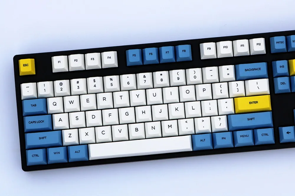 Голубое небо и белое облако keycap 108/155 клавиш PBT Вишневый профиль краситель-сублимированный MX Переключатель для механической клавиатуры keycap