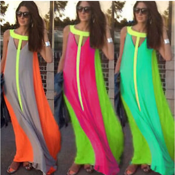 bright colored maxi dresses