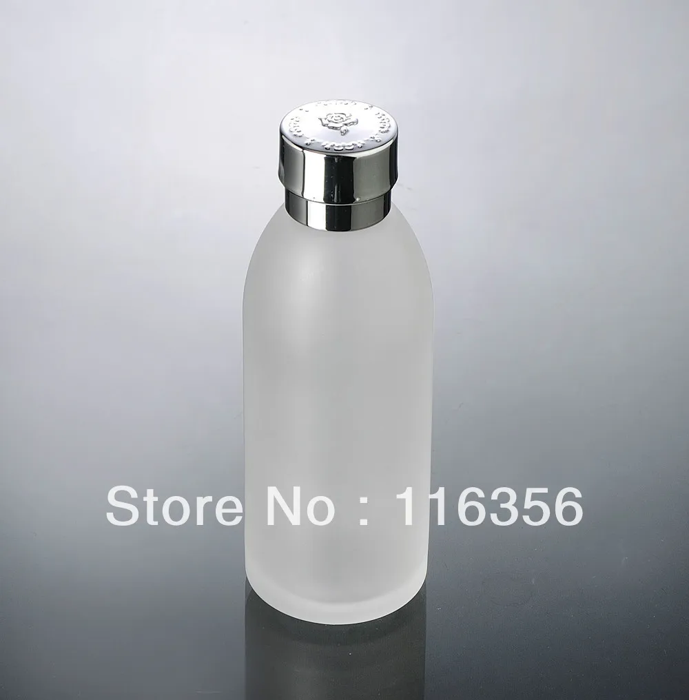 Download 120ML frosted glass bottle with silver lid, cosmetic ...