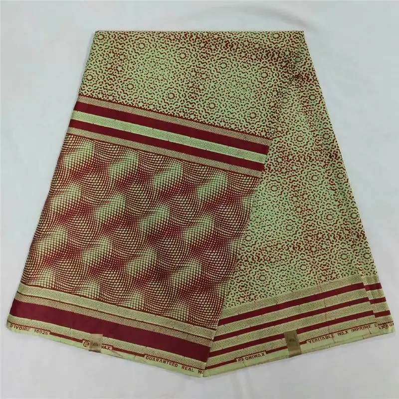 

T2!Ghana Kente Wax Fabric Veritable Wax African Ankara Prints Real Java Wax Fabric for Cloth in 6 yards ! P41450