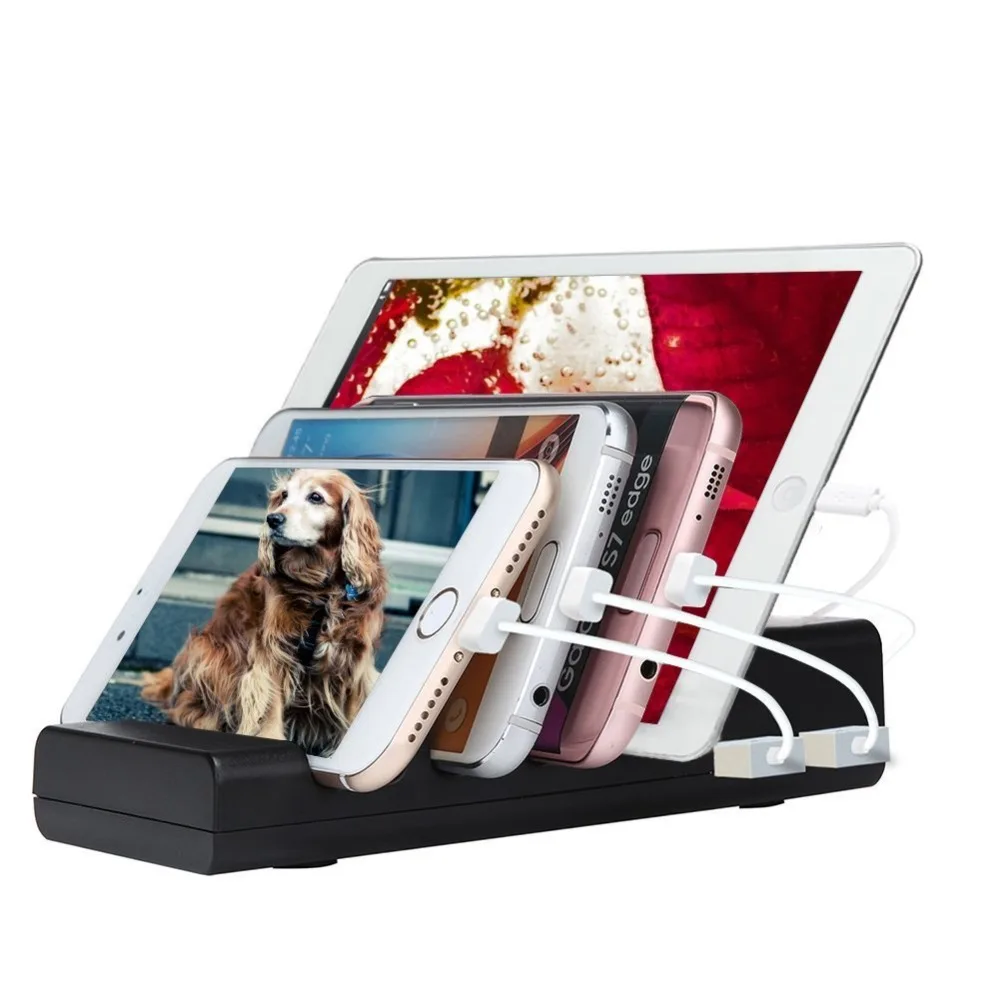 

For iphone X /8 4 Port USB Charging Station Charger Stand Charging Dock Desktop Multiple USB Docking Station /Universal Charger