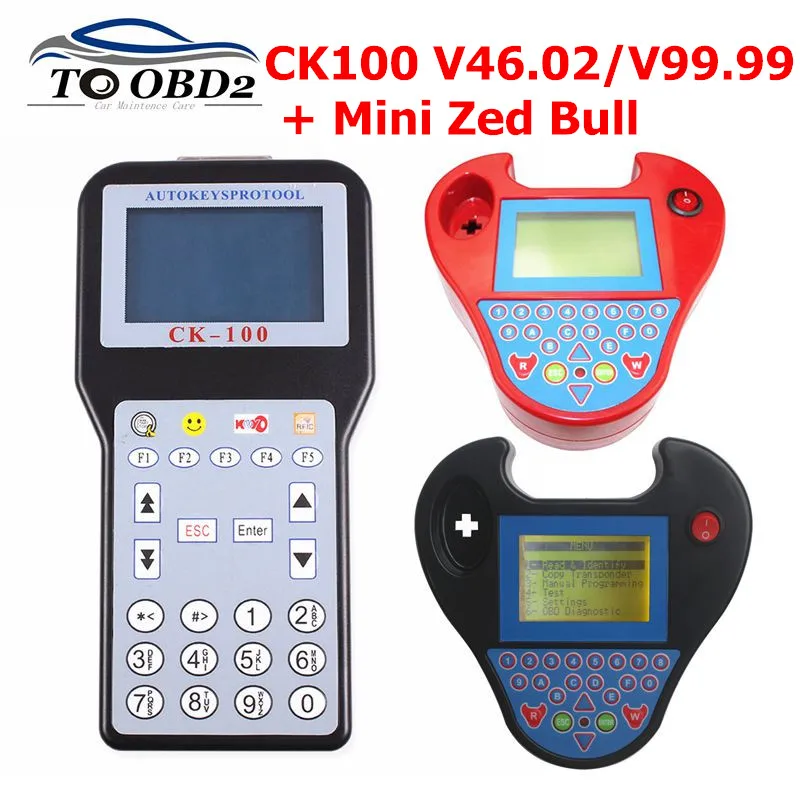CK100 ключ программист CK-100 V99.99/46,02/MINI ZED BULL OBD2 диагностический инструмент Автомобильный сканер неисправностей автоматический сканер кода без жетонов ограничен