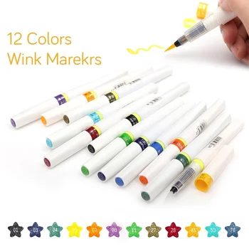 

Professional 12/24 Colors Wink of Markers DIY Scrapbooking Crafts Soft Brush Pen Art Markers for Drawing Art Supplies