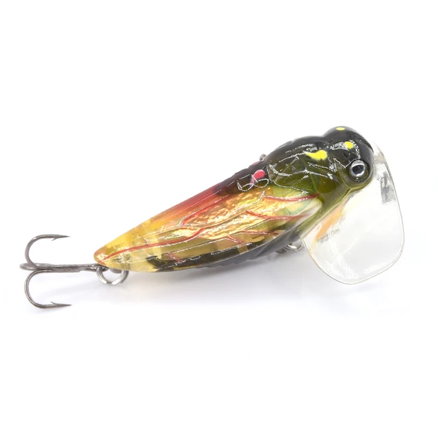 Makebass 5.5cm 7.5g Fishing Lures Insect Cicada Topwater Artificial Hard  Baits Floating Plastic Popper Fishing Tackle - Fishing Lures - AliExpress