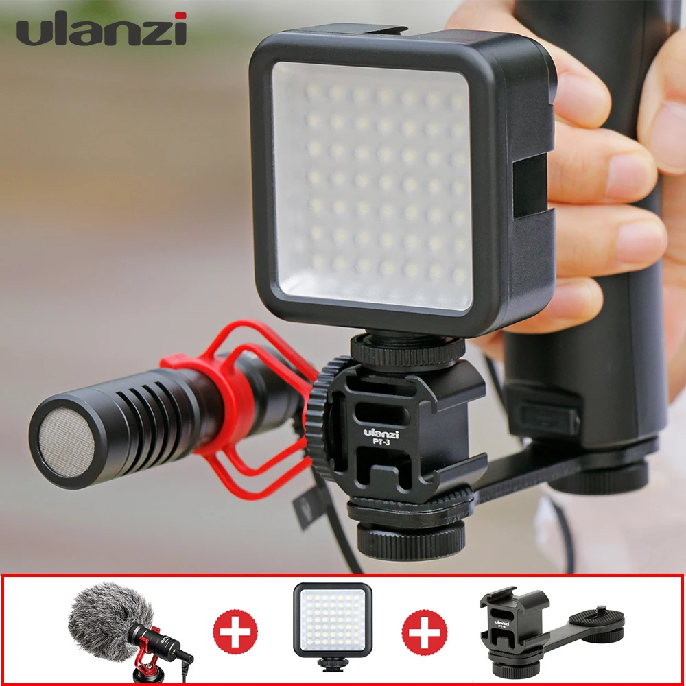 Koop Zhiyun Glad 4 Gimbal Accessoires LED Video Light Microfoon Koude Schoen Youtube Vlogging Video Setup voor DJI osmo mobiele 2 feiyu