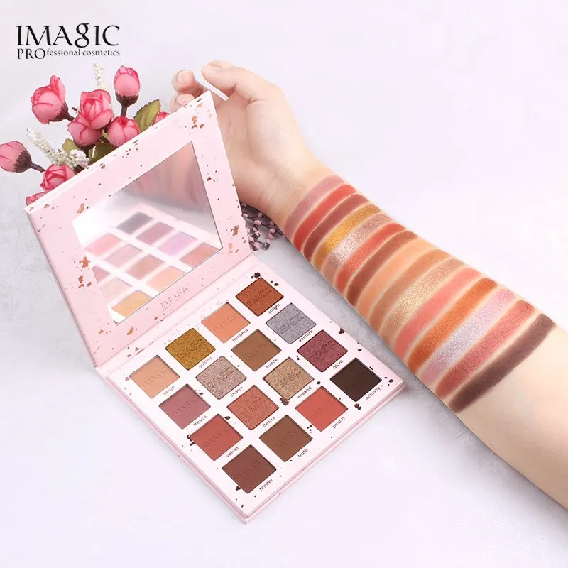 

IMAGIC New PINK POP Eyeshadow Matte Shimmer Glitter Easy To Wear Eye Shadow makeup Palette professional Long-lasting eyeshadows