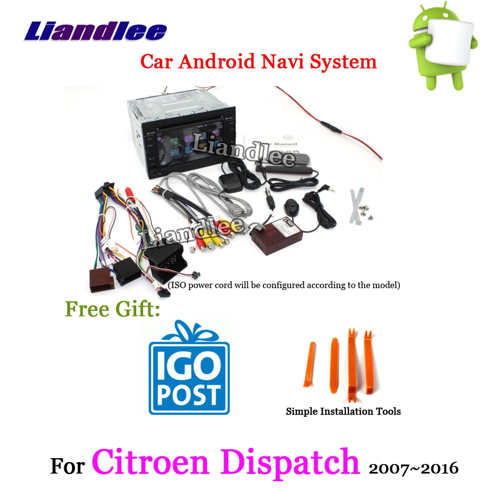 Cheap Liandlee Android 8 UP For Citroen Dispatch 2007~2016 Stereo Car Radio Carplay Camera Wifi CD DVD GPS Map Navi Navigation System 1