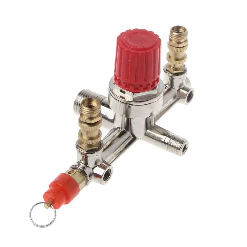 

Air Compressor Double Outlet Pressure Switch Control Regulator Valve Fitting