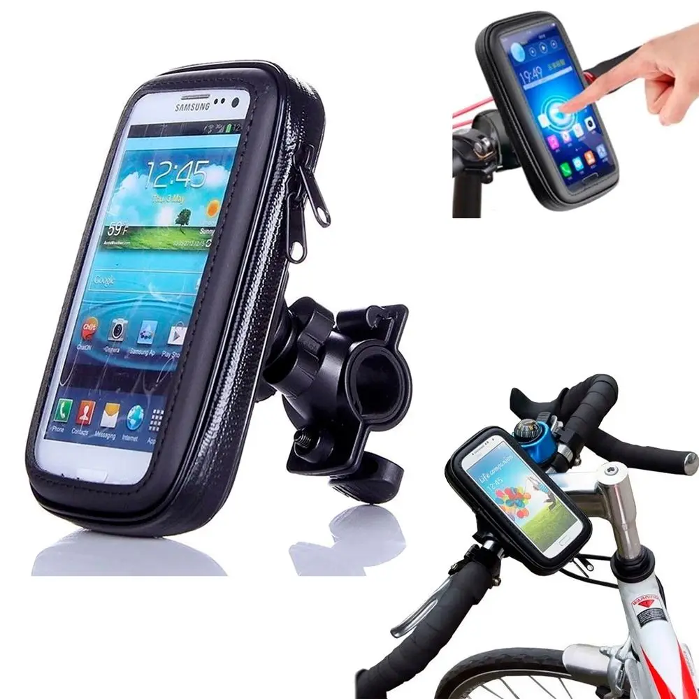

Waterproof Bike Bicycle Motorcycle Handlebar Mount Holder Case For Cell Phone Inner size 168*92*25mm