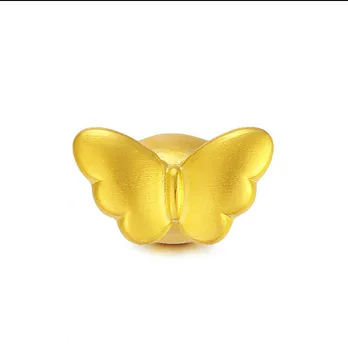 

August Pure 24k Yellow Gold Lucky Butterfly Pendant 1.07g