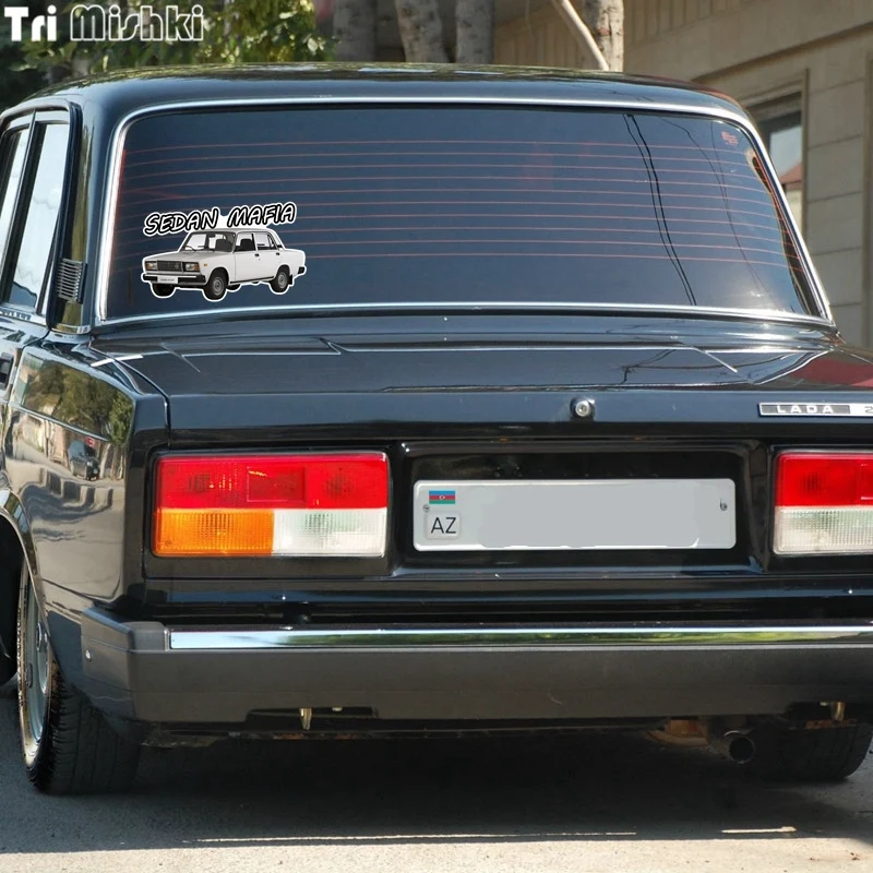 Tri Mishki WCS293 18*11 см седан мафия для ваз lada 2107 забавная наклейка автомобилей цветные