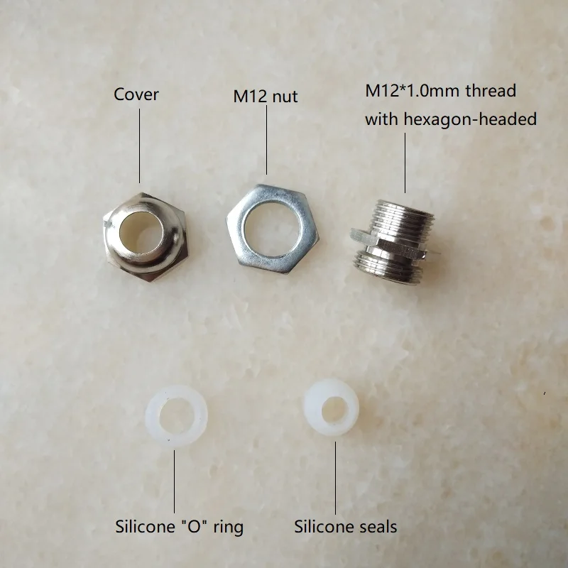 M10/M12 Nickel Plated Brass Metal Waterproof Cable Glands Connectors for Secure Wire Management 10pcs