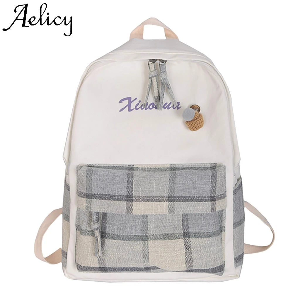 

Aelicy Women Leisure Fashion Large Capacity Flexo Shoulders Bag High Quality Travel Student Bag Phone Pocket Backpacks