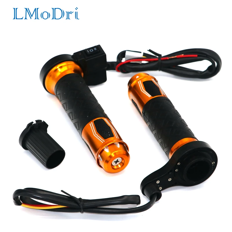 Gold Motorcycle Electric Heated Grips Motorbike Hot Grip ATV Scooter 22mm 7//8 Handlebar Hand Warmer Aluminum 12V