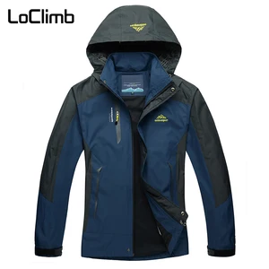 Мужская Спортивная ветровка LoClimb 2018, Весенняя ветрозащитная водонепроницаемая куртка для кемпинга, походов, походов, рыбалки, AM163 - изображение