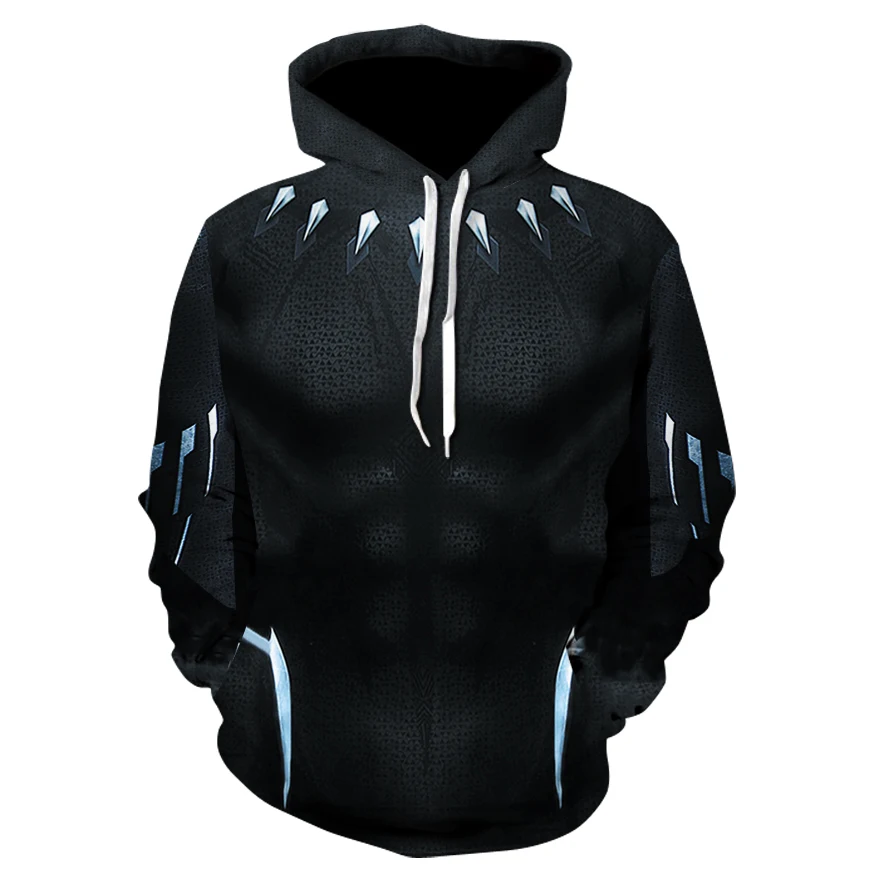 New 2019 avengers 4 Men hoodies Fashion men Black Panther 3d print Hoodies Streetwear Casual Cospaly Sweatshirt Plus size xs-3xl