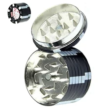 HOT Metal Three Layers Poker Style Herbal Herb Tobacco Grinder Hand Muller Black for Smoking Pipe Accessories 9219