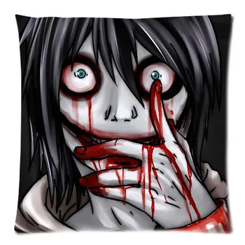 

Jeff The Killer Cotton Linen Cushion Cover Sofa Decorative Throw Pillow Case Waist Cushion Case Pillow Slip 18"X18"