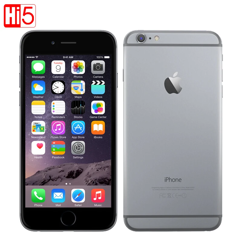 Unlocked Original Apple iPhone 6 Smartphone IOS Dual Core Mobile phone 8.0 MP Camera 4.7inch 3G WCDMA 4G LTE 16/64GB/128GB ROM