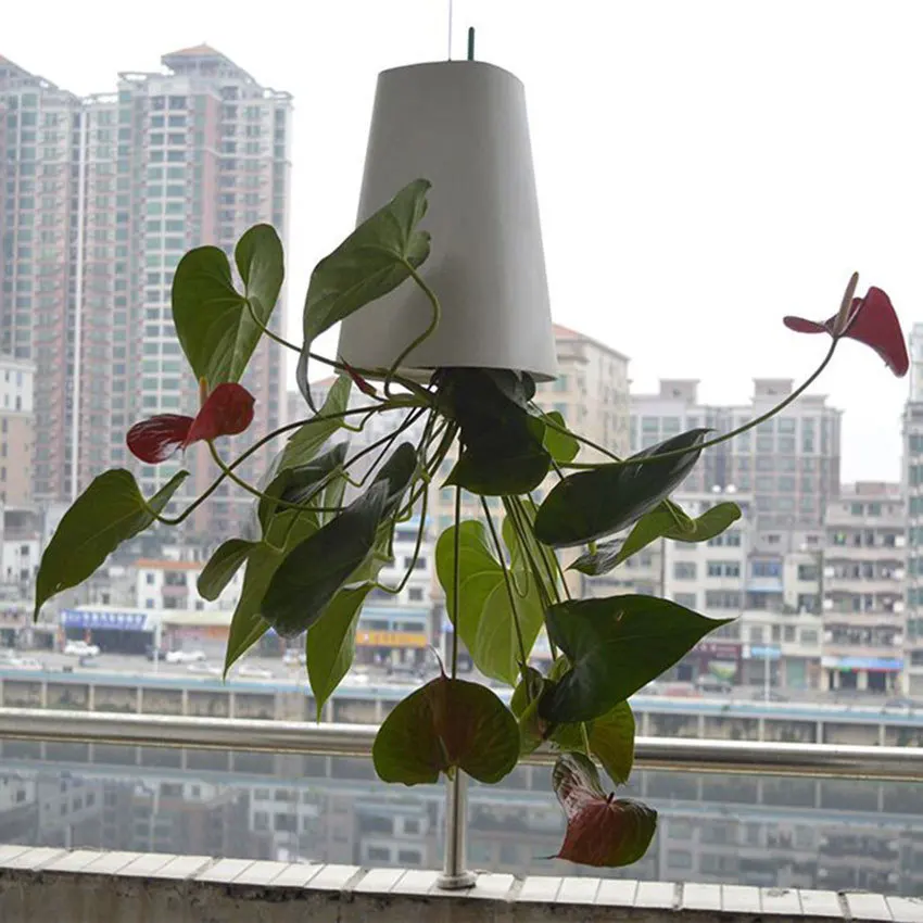 

Sky Garden Creative Aerial Flower Pot Plastic Hanging Pot Orchid Pot Upside Down Small Flower Pot Inverted Planter Gardening