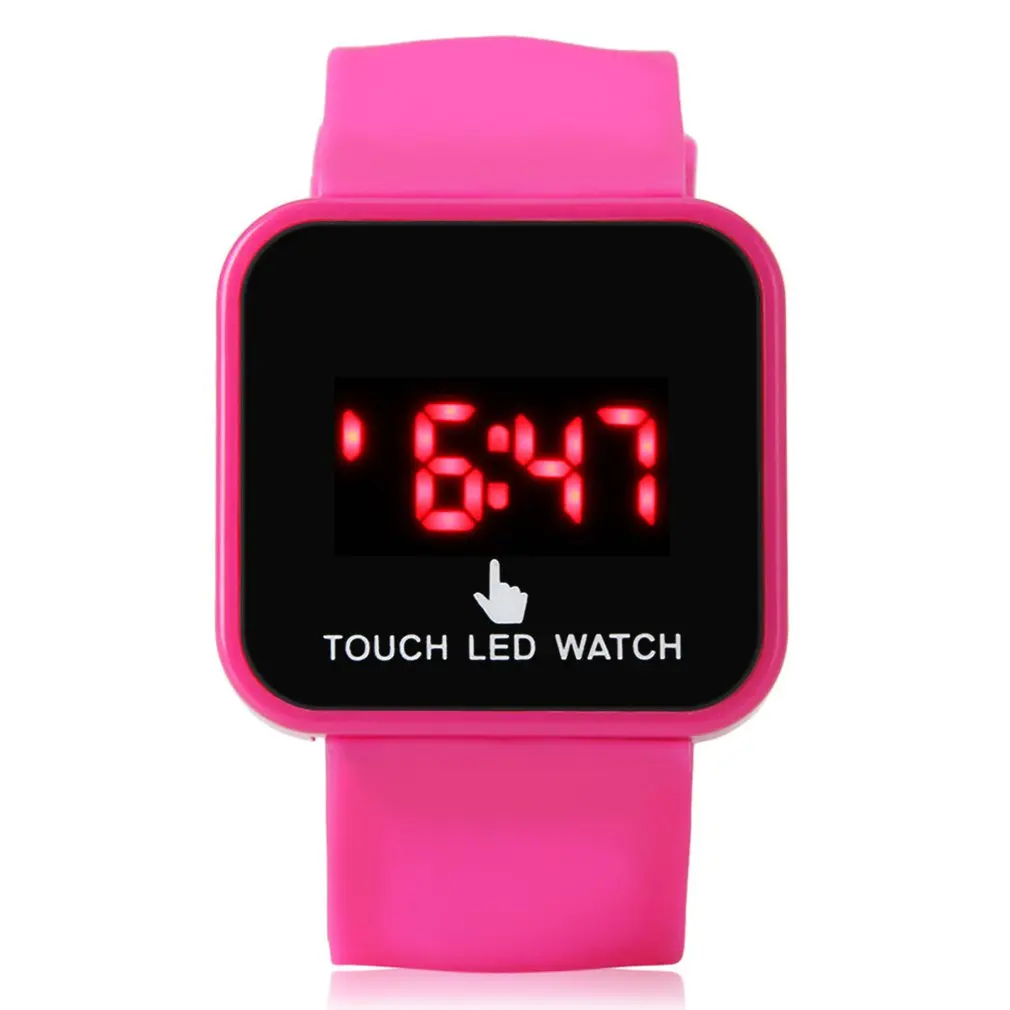 Children'S Watch Square Led Touch Screen Luminous Table Trend Men And Women Fashion Personality Student Electronic Watch - Цвет: 8