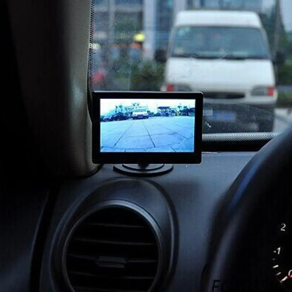 

Rearview Mirror Screen 4.3 Inch HD Rearview Mirror Screen Button Control 2 Way AV Input LCD Display