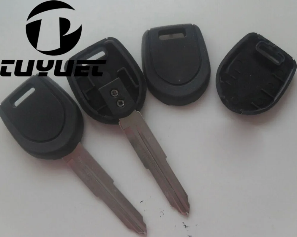 10PCS/Lot Blank FOB Car Key Case  For Mitsubishi Transponder Key Shell With Right Side Key Blade