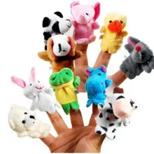 10 шт./компл. Мультфильм Животное бархат палец кукла на палец игрушка кукла на палец детская ткань обучающая ручная игрушка история
