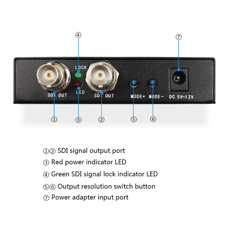  Scaler Convertitore da HDMI a 2 port SDI BNC 3G/HD/SD-SDI SDI Scaler Audio Video Adattatore di Segn
