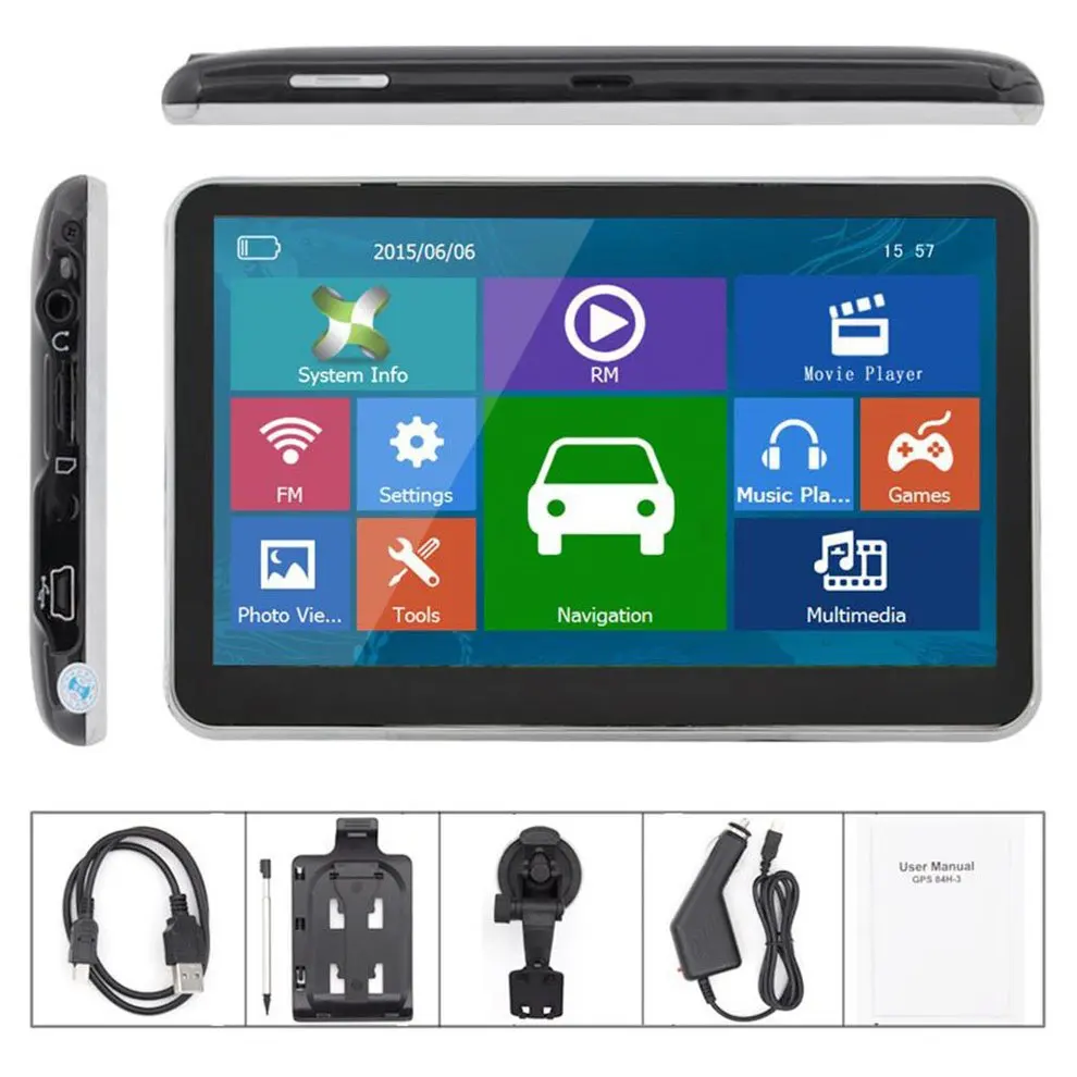  5 zoll 8GB HD Screen GPS Navigation LCD Display GPS Universal Auto Lkw Navigator Tragbare Fahrzeug 