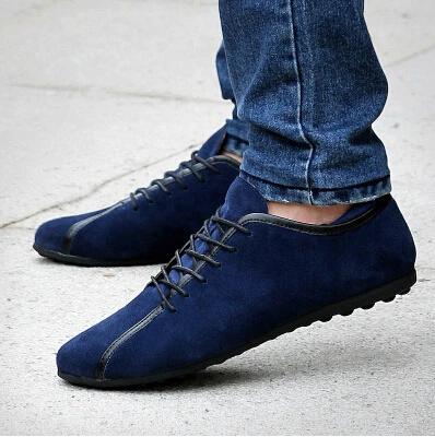 D'affaires Printemps Mocassins Chaussures Nouveau Suede En yellow light Appartements Véritable Décontractée White Homme dark Suede Vache Blue Été blue Style Mâle Cuir Mode black Suede xBCdoe